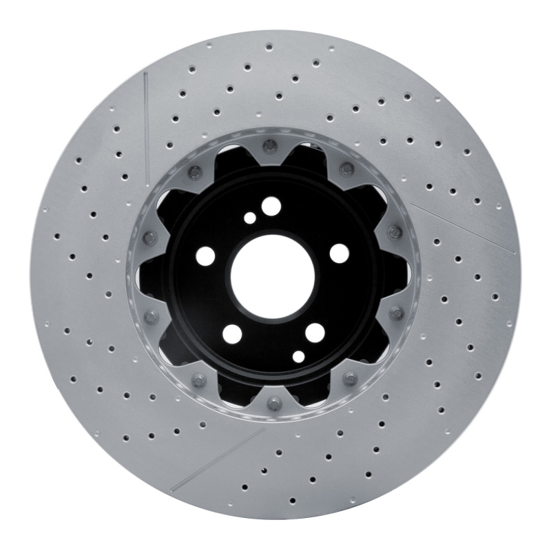 Mercedes-Benz CLS63 AMG Brake Rotor (1) - Front - R1 Concepts - Drilled & Slotted Carbon Alloy GeoMET Rotor - `07-`25